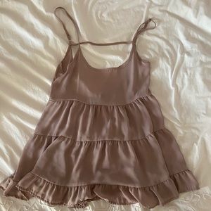 brandy melville purple flowy dress